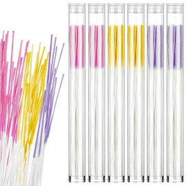 360 Pieces Ear Hole Floss Earrings Hole Cleaner Disposable Piercing Aftercare Cleaner Earrings Piercing Cleaning Line Ear Piercing Care Cleaning Tool for Women Men (Pink, Purple, Yellow)