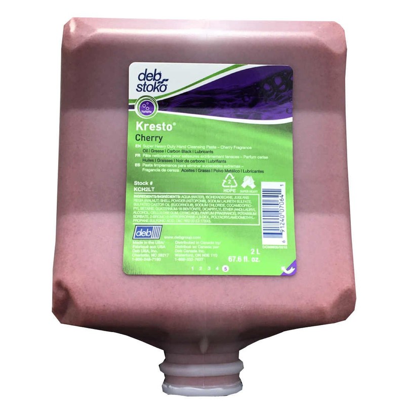 Kresto Cherry Hand Cleaner 2 Liter Bottle (KCH2LT) + Dispenser