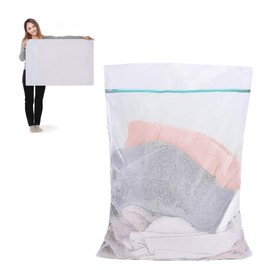 Large Laundry Net, 23.6 x 31.5 inches (60 x 80 cm), 1 Piece, Large Square, Fine Knitting, Laundry Net, Vertical, Drum Type, Compatible with Washing Machines, Prevents Damage, Futon, Blanket, Curtain, Suit, Large Clothes (Green)