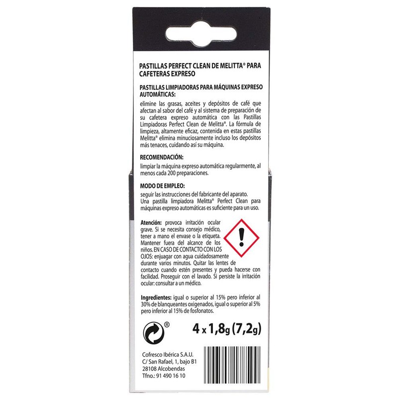 Paxanpax Genuine Melitta 'Perfect Clean' Espresso Machine Cleaning Tablets (1.8g,