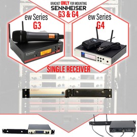 Rack Mount Kit Fit for Senheiser ew G 3 G 4 (ew100 135 300 335 835 845 935 945) Singe Receiver GA 3 GA 4 Mounting on 19 Inches Standard Installation Hardware