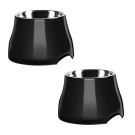 yoken Sturdy Elevated Dog Bowls 2 Packs, [Prevention of Vertebrae Disease] [2X Non-Slip] Dog Food Bowls,Stainless Steel, High Capacity Water Bowl Colorful Raised Bowl for Medium Small Dogs
