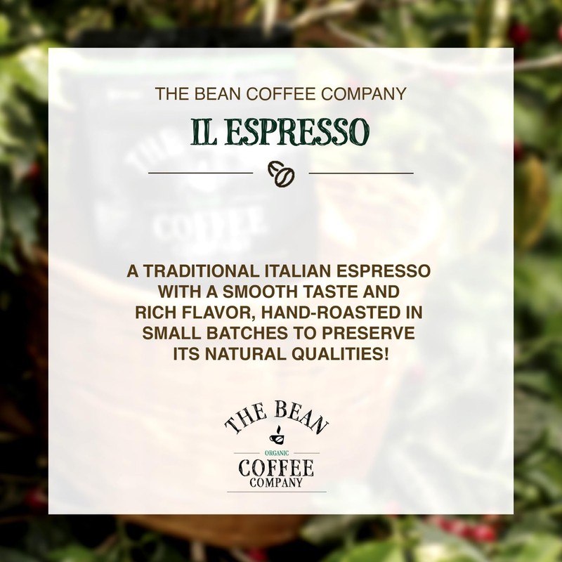 The Bean Organic Coffee Company Il Espresso, Dark Roast, Whole