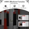 Tyrot Red Black Grey Blackout Curtains for Bedroom Living Room