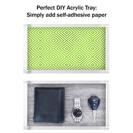 Acrylic Tray Organizer - Clear Minimalist Catchall Holder for Bedside, Bathroom, and Office Storage - Aesthetically Pleasing Room Decor by Lavish Home