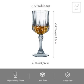 Soopiiso Cordial Glasses,1.7oz/50ml,Shot Glasses Set of 24,shot glasses with stem/tequila shot glasses/Sherry glasses/shot glasses bulk