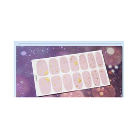 14Pcs Galaxy Stars Moon Gold Stripes Full Nail Wraps Stickers Xy018 Nail Wraps Stickers Manicure Supplies for Women Nails Full Long Lasting Easy Apply and Remove