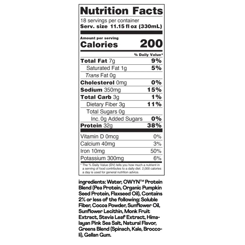 ProElite OWYN 32g Pro Elite Protein Shake, Chocolate, 11.15 fl