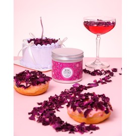 Sweet Spell Sweet Spell Dried Rose Petals C Edible Flowers for Drinks, Cocktails, and Cake Decorations C Perfect for Tea, Soap, and Candle Making C 14g (0.5oz)