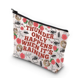 KUIYAI Song Makeup Bag Fan Gift Singer Inspired Cosmetic Bag Music Gift (when it's raining)