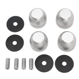 QANYEGN Speaker Isolation Stand Feet Set, Amplifier Shock Absorption Base Pads, Isolation Feet for Amplifier Speaker Turntable Player (Silver)