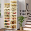 NLDD's 9-Tier Space-Optimizing Shoe Storage: Clear, Collapsible System for 18