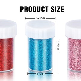 TORC Ultra Fine Glitter Set - 12 Vibrant Colors for Resin Crafts, Nail Art, Slime & Tumbler Decorations | Non-Toxic Body, Face, Hair Glitter | Christmas & Epoxy Projects (Bulk Supplies)