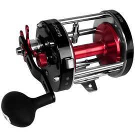 Fiblink Conventional Boat Fishing Reel, Aluminum Alloy Trolling Reel, Max of 44lb, Forged and Machined Aluminum Spool (Right Hand)