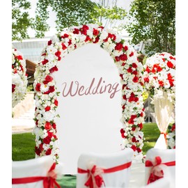 TRWWELL 6ft Wedding Arch Cover White Spandex Fitted 2-Sided Wedding Arch Stand Covers Round Top Arch Backdrop Cover for Birthday Party Ceremony Banquet Baby Shower Decoration