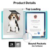 Dunwell 11x14 Portfolio Binder Folder (Aqua, Vertical) - Binder with