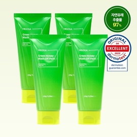 Migoga 진정보습 미고가 그린허니팩 150g 4통 녹두 오이 꿀팩 Jin Jeong Moisture MiGo Green Honey Pack 150g 4 Tubes Mugwort Cucumber Honey Pack