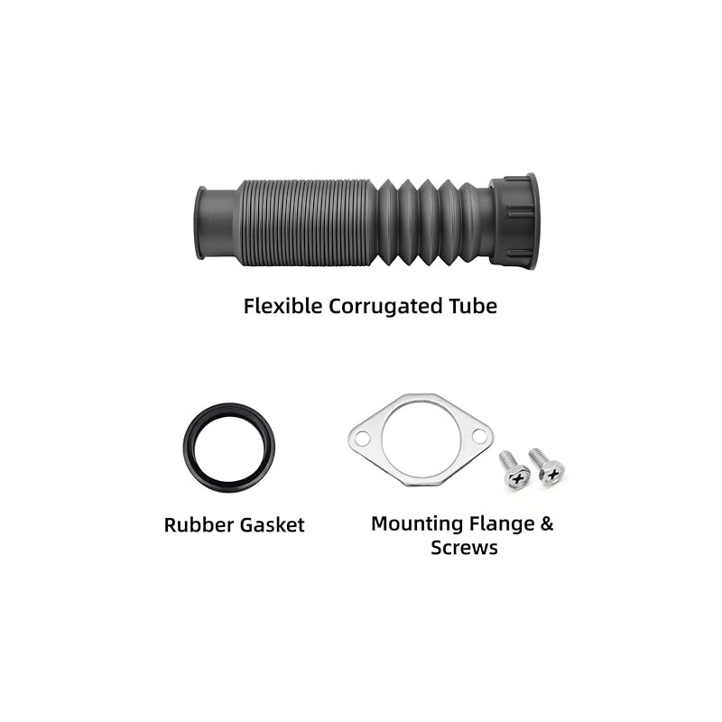 Flexible Garbage Disposal Drain Tube Replacement Kit for 1-1/2" Plumbing,