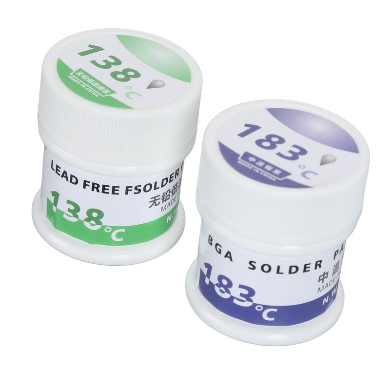 Electronic Chip Solder Paste 50gx2 138℃ and 183℃ Multifunctional Soldering