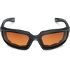 Choppers Padded Sport Sunglasses - Black, Mirrored Lens, Wayfarer Style,