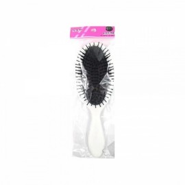 Cushioned White Hairbrush Brush 2ea