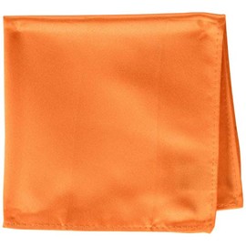 Vesuvio Napoli Pañuelos cuadrados de color sólido para hombre, Naranja, 10x10"