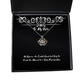 Todas las mujeres son creadas iguales pero solo las mejores son. Collar con colgante de corona, regalo de esposa de marido, joyería barata para...    