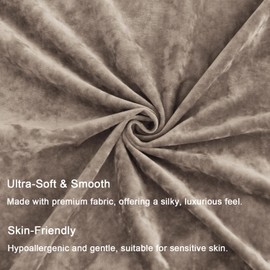 LR Rocaloca Greek Velvet Throw Pillow Covers Set of 2 20x20 Luxury Soft Solid Pillow Covers for Living Room Bedroom Yard,Brown