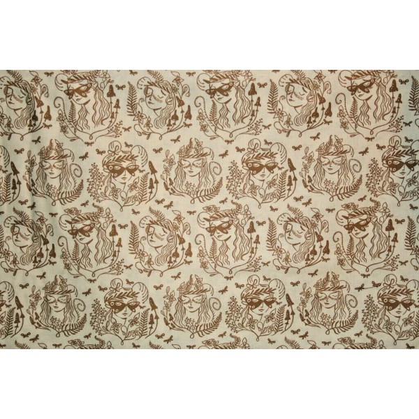 PRETTY MASKED FACES IN BROWN FROM RAE RITCHIE - 100