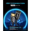 CLEEFUN USB-C Extension Cable 1ft 2-Pack, USB-C Male to Female,
