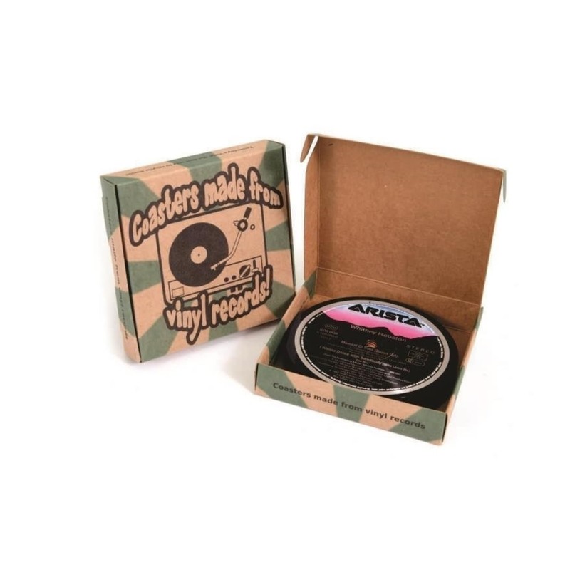 Vinyl Coasters Set of 10 Real Vinyl Records in Random