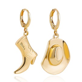 Western Cowgirl Earrings for Women Western Cowboy Chic Jewelry Boho Hoop Dangle Cowboy Boot Hat Earrings Country Concert Cowgirl Outfits for Women