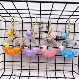 Cartoon Sunshine Beach Bear Rabbit Swimming Ring Fuel Keychain Pendant lf1798 One Size/One Size2 30ea