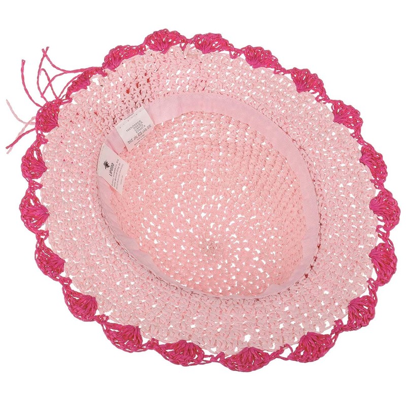 Lipodo Kamia Girls' Summer Hat with Flower Appliqué for Children