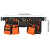 TUFFWORX Tool Belt with Multiple Pockets, Heavy Duty Construction Pouch,