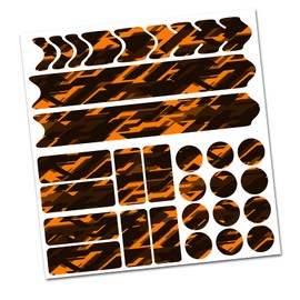 AlphaShield Bicycle Frame Protector Chain Stays Protection Film Sticker Frame Protection Carbon MTB BMX Paint Protection Film R159 R161 (14 Future Neon Orange)
