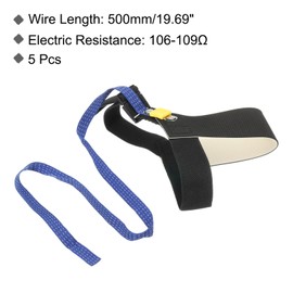 sourcing map 5pcs ESD Anti Static Foot Heel Straps Anti Static Wrist Strap Band Adjustable Buckle-Type for Grounding Removing Static, Black,White