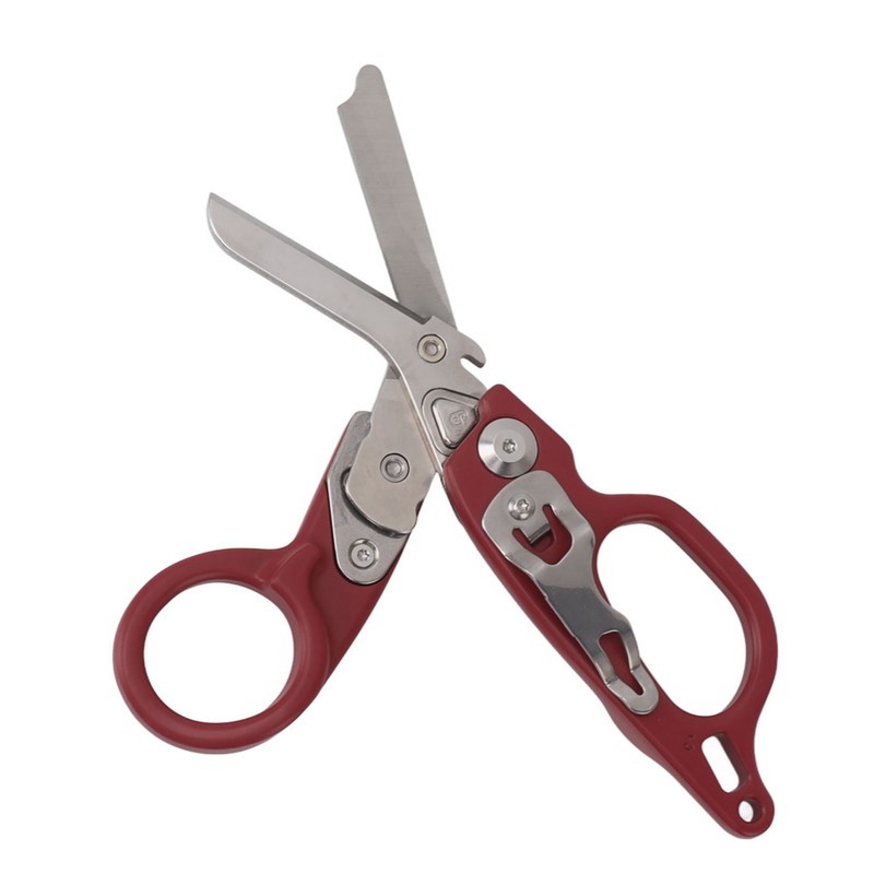 Emergency Response Shears Aluminum Alloy Multifunction Foldable Shears for Indoor
