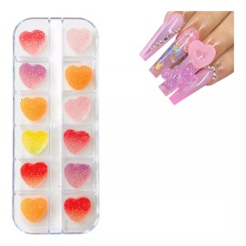 Mouyic Decoracion De Uñas Kawai Gomita Corazones Osos Figuras