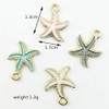 Pack of 13 Seashell Lockets of Starfish and a Combination