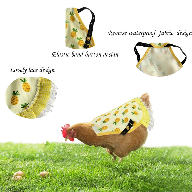 UKJENT Chicken Saddle for Hens, 3-Pack, Chicken Apron Back Protector