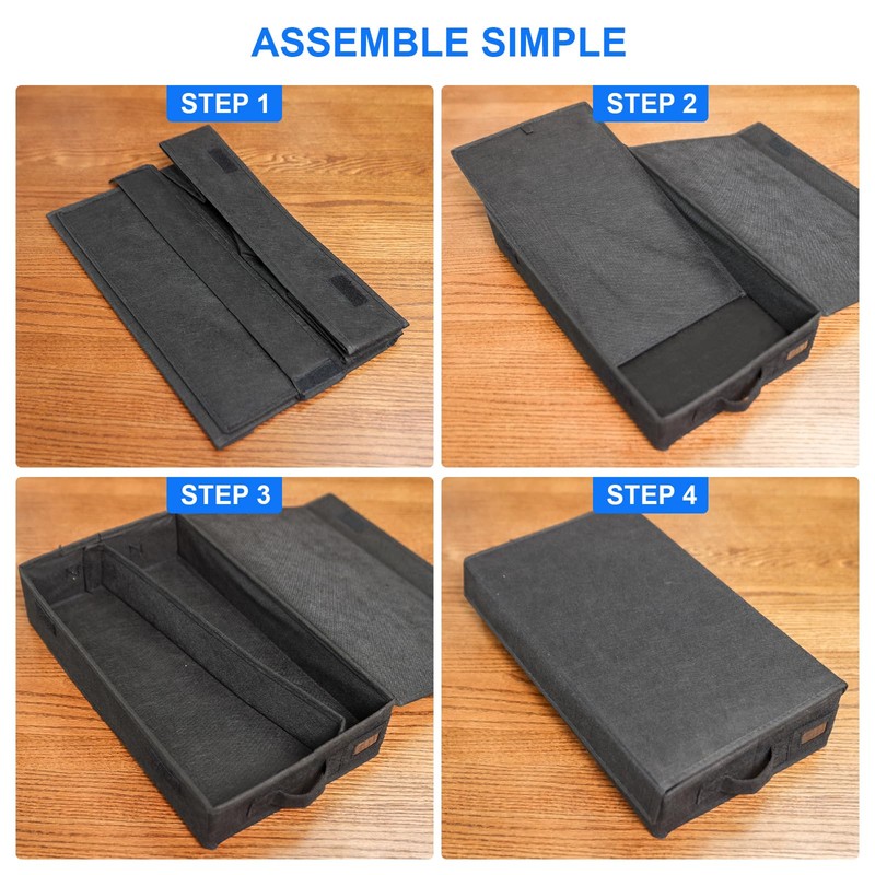 BOATISLE Cassette Tape Storage Box with Handles and Lid –