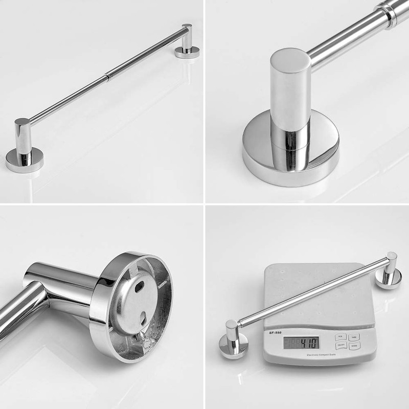 BESy Adjustable 15 to 26 Inch Single Bath Towel Bar