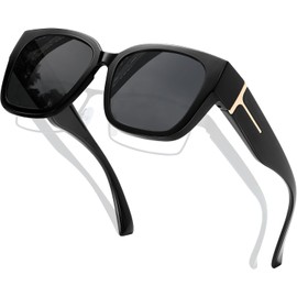 KANASTAL Lentes de Sol Sobrepuestos Mujer Hombre Polarizados TR UV400 Gafas de Sol sobre Anteojos, Sobreponer, Cuadradas, Moda, Grandes, Polarized Sunglasses Wear over Glasses, Pesca, Viajes