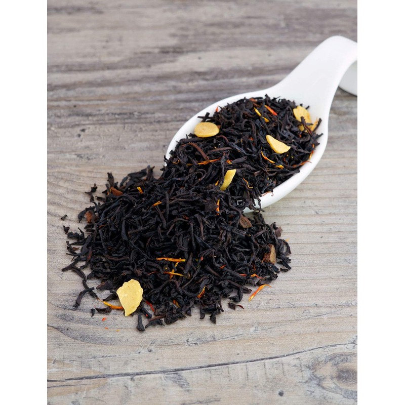 Black Tea Loose Burnt Almond Cinnamon Safflower Blossom Black Tea