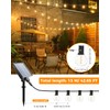litogo Outdoor Solar Fairy Lights, 10 m G40 Bulbs, Solar