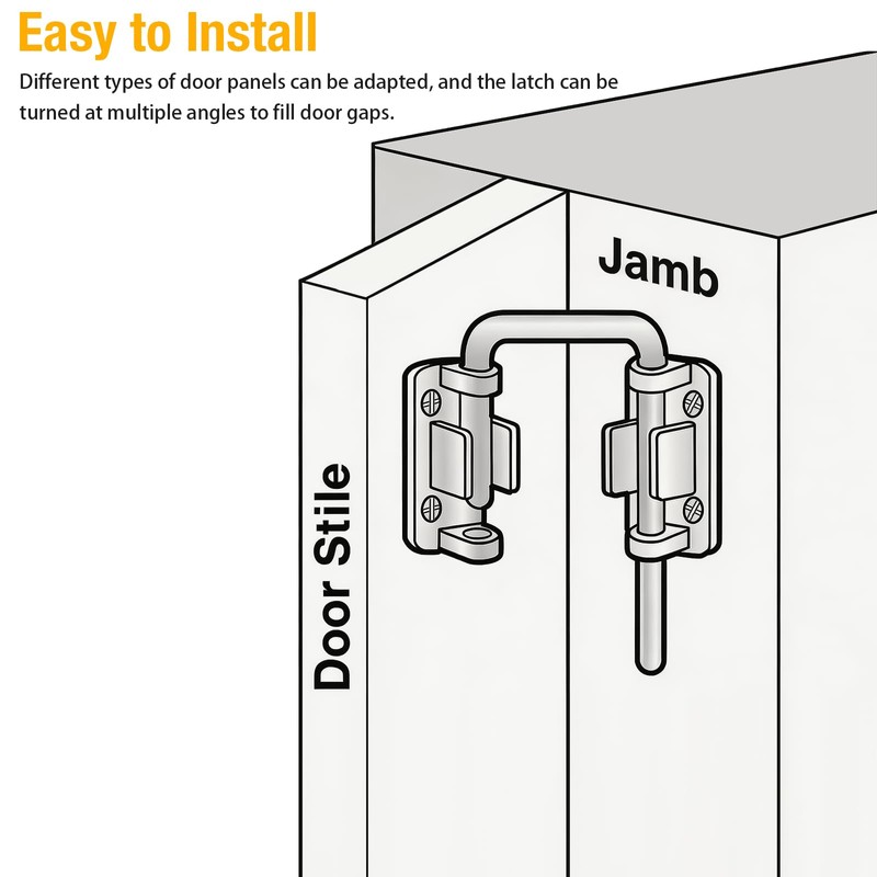 Sliding Door Loop Lock, Stainless Steel Home Security U Patio