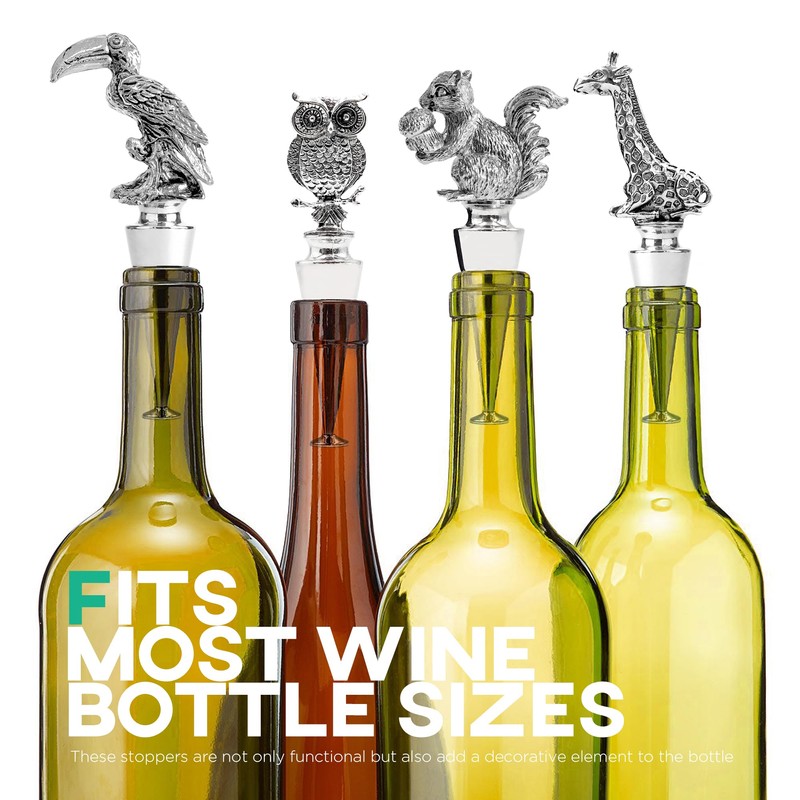 Homestia Squirrel Wine Stopper, Bottle Stopper Wine Saver, Reusable Wine