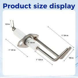2 Pcs 62-24164-01 Furnace Burner Ignitors, Flame Sensor Ignitors Kit- 232258 2-Prong Electrode Assembly and 31.5" High-Temperature Cable Wire, Compatible with Rheem Furnace