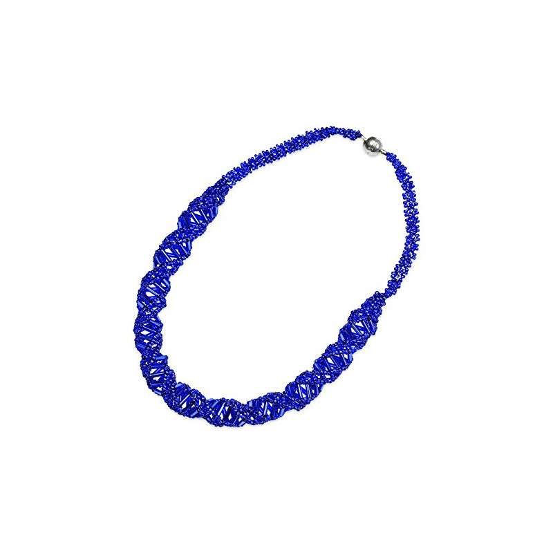 EvolveFISH DNA Blue Beaded Necklace - [18" Long]